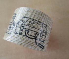 Washi Tape - Single Roll - Vintage Inspired Suitcase Print